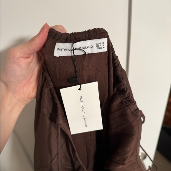 NWT Faithful The Brand Henri Gathered Tiered Cotton-voile Dress - Picture 9 of 9